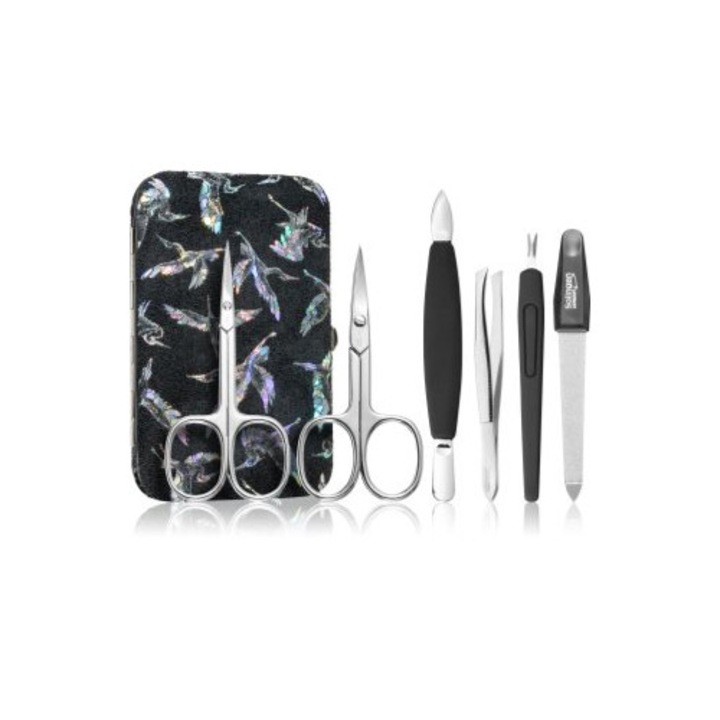 Set de manichiură Dukas, multicolor, 126, carcasa Silver Birds