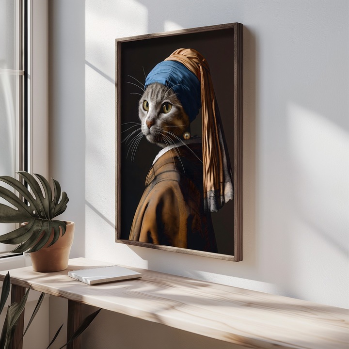 Keretezett díszfestmény, Wallity, 50x70x3,5cm, MDF, fenyőfa