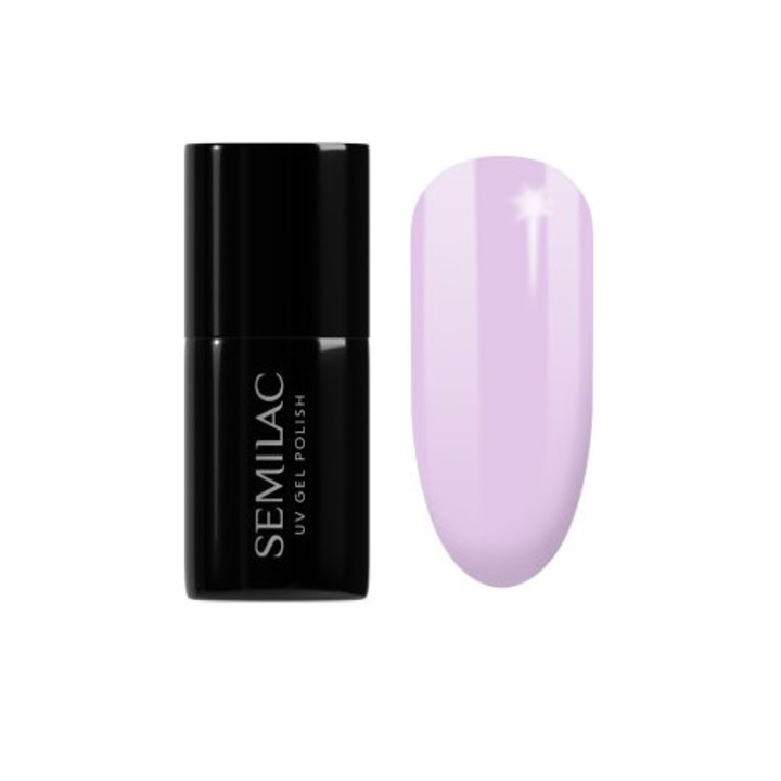 Lac de unghii Semilac, Uv Hybrid Unique, 145 Lila Story, multicolor, 7 ml