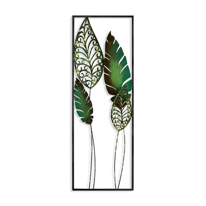 Dekoratív fali dekoráció, fémből készült, Wallity, 32x90cm, kézzel készített