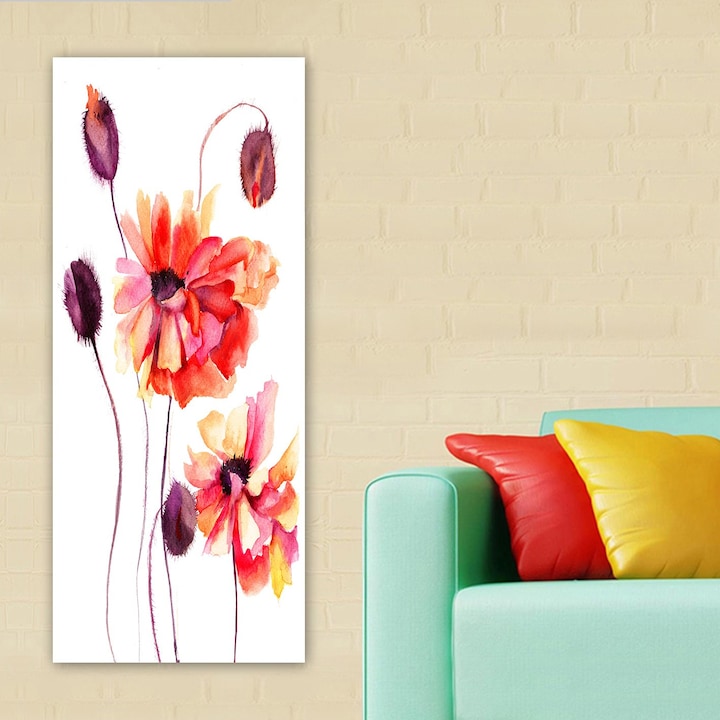 Dekoratív festmény, Wallity, 50x120cm, 100% vászon, 100% fa, vastagság 3cm