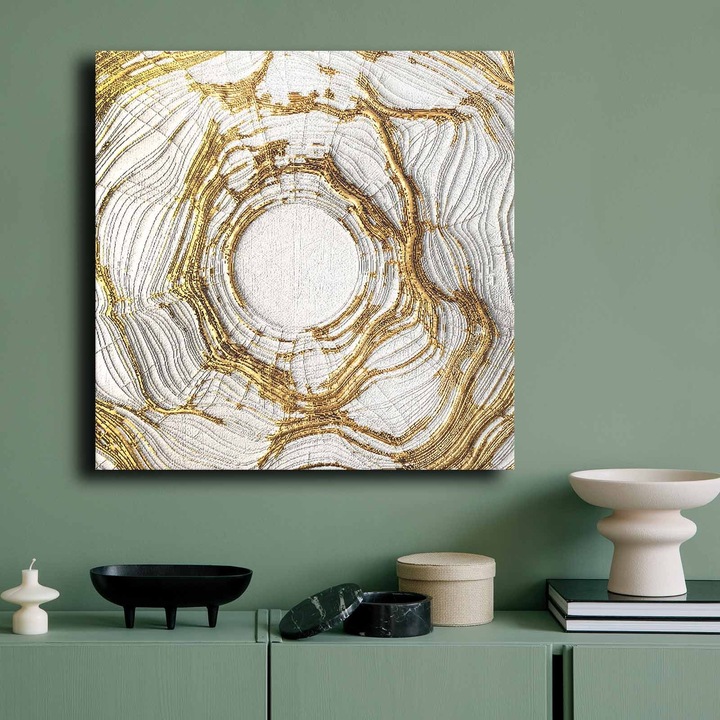 Dekoratív festmény, Wallity, 70x70cm, 100% vászon, fenyőfa keretben