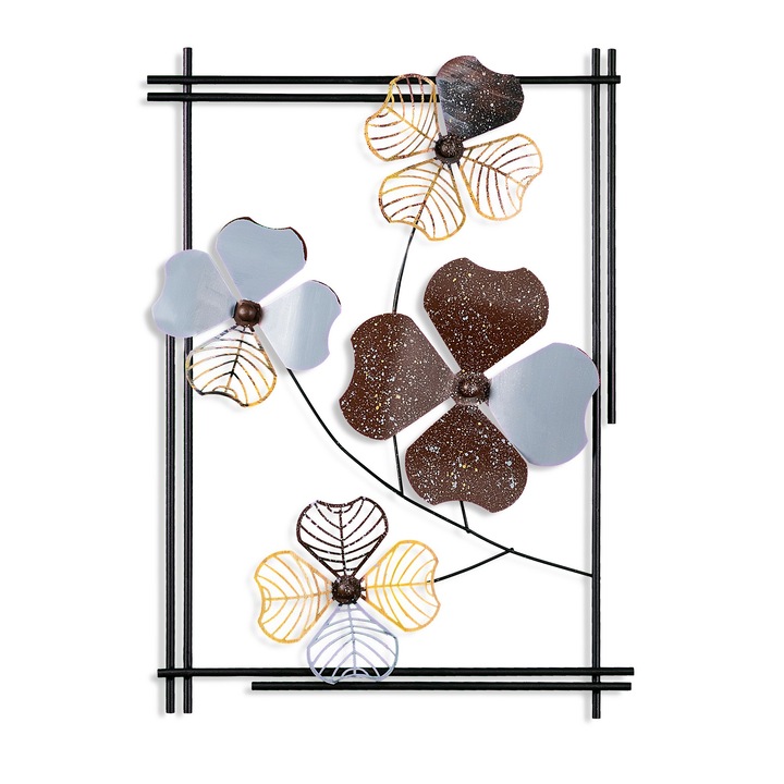 Dekoratív fémfestmény, Wallity, 50x70x4cm, kézzel festett