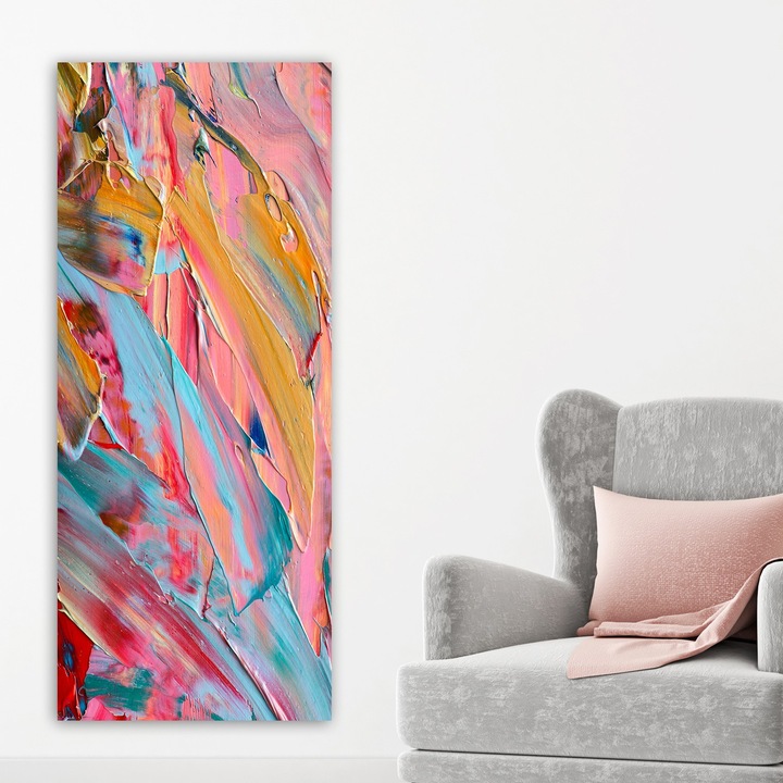 Dekoratív festmény, Wallity, 50x120cm, 100% vászon, 100% fa