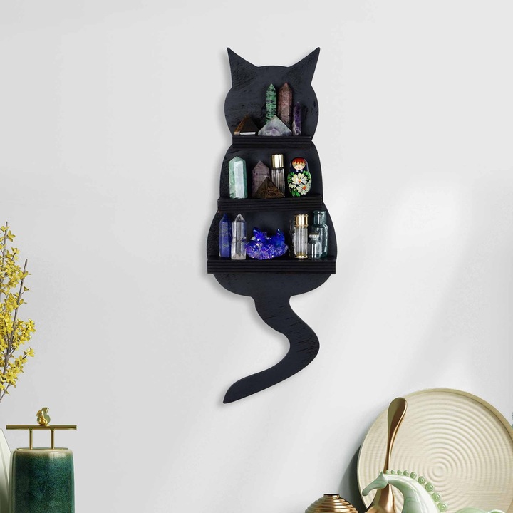 Dekoratív fali dekoráció, Wallity, 48x10x17cm, fa, 1 db-os csomag