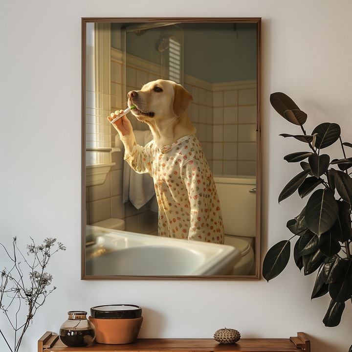 Keretezett díszfestmény, Wallity, 50x70x3,5cm, MDF, fenyőfa