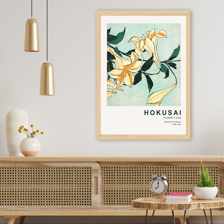 Dekoratív keretezett festmény, Wallity, 55x75cm, 100% fa, UV nyomat