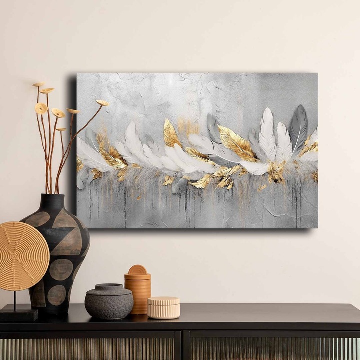 Dekoratív festmény, Wallity, 45x70cm, 100% vászon, fenyőfa keretben