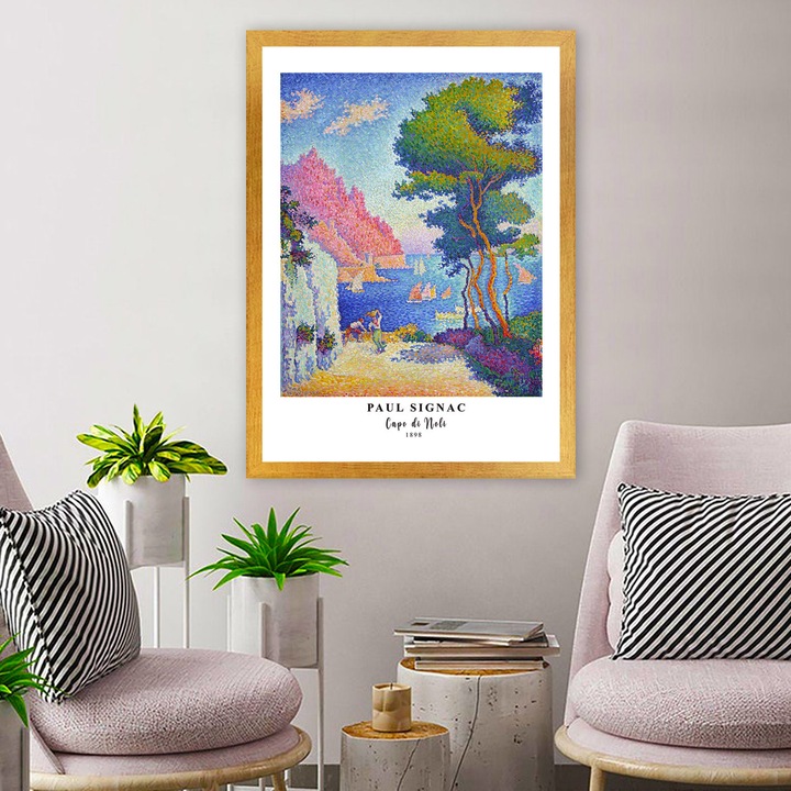 Dekoratív keretezett festmény, Wallity, 35x45cm, 100% fa, UV nyomat