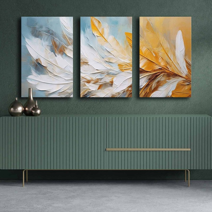 Dekoratív festmények, Wallity, 3 darab, 100% vászon, 145x70cm