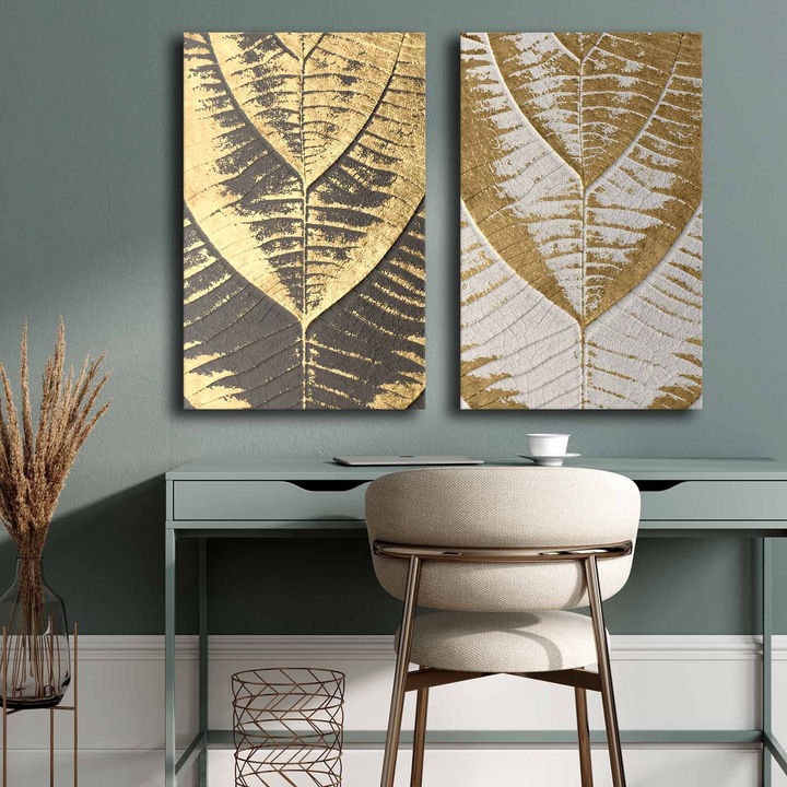 Dekoratív festmények vászonra (2 db-os készlet), Wallity, 45x70cm, 100% vászon, fenyőfa keretben