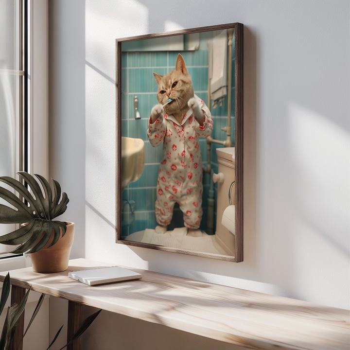 Keretezett díszfestmény, Wallity, 50x70x3,5cm, MDF, fenyőfa