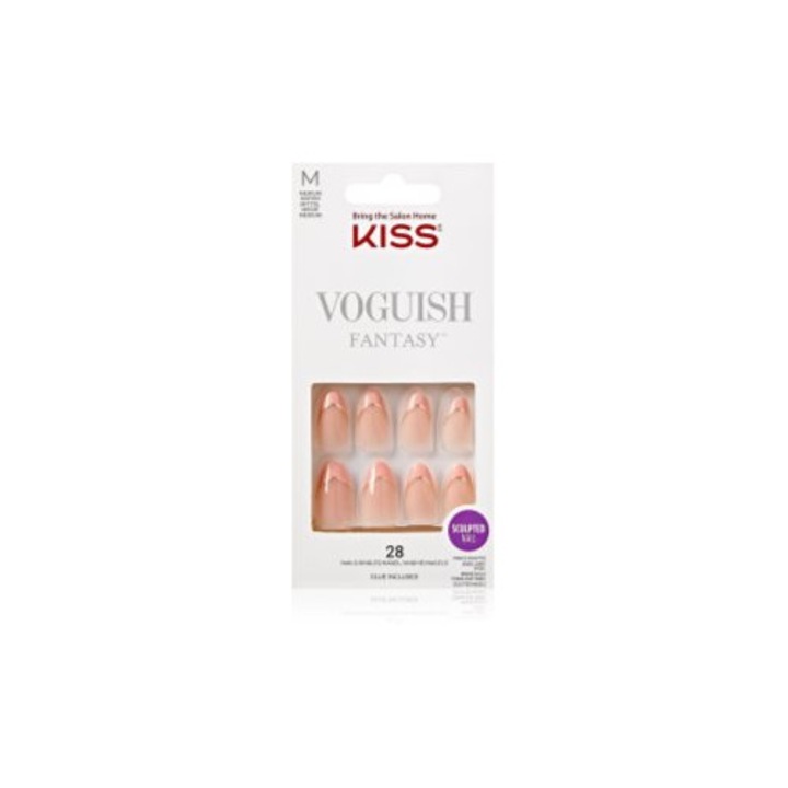 Unghii Artificiale Kiss Voguish Fantasy, 28 Buc, Multicolor