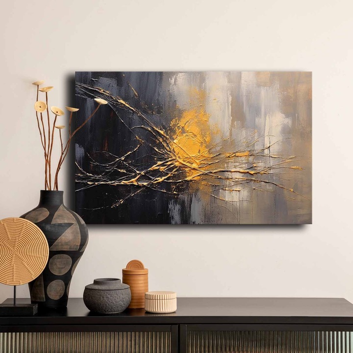 Dekoratív festmény, Wallity, 45x70cm, 100% vászon, fenyőfa keretben