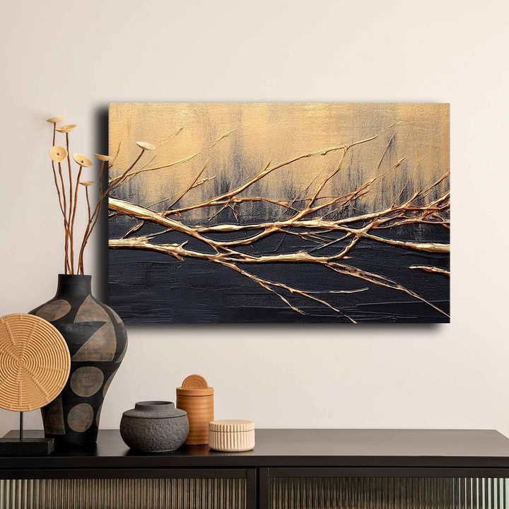 Dekoratív festmény, Wallity, 45x70cm, 100% vászon, fenyőfa keretben