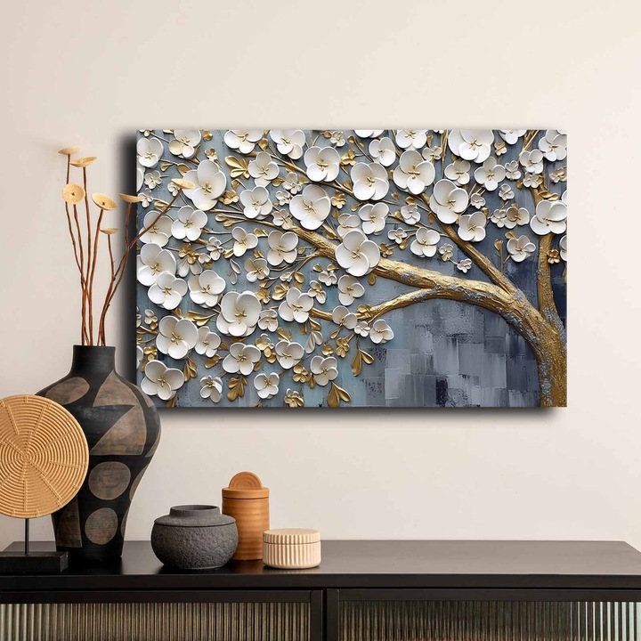 Dekoratív festmény, Wallity, 45x70cm, 100% vászon, fenyőfa keretben