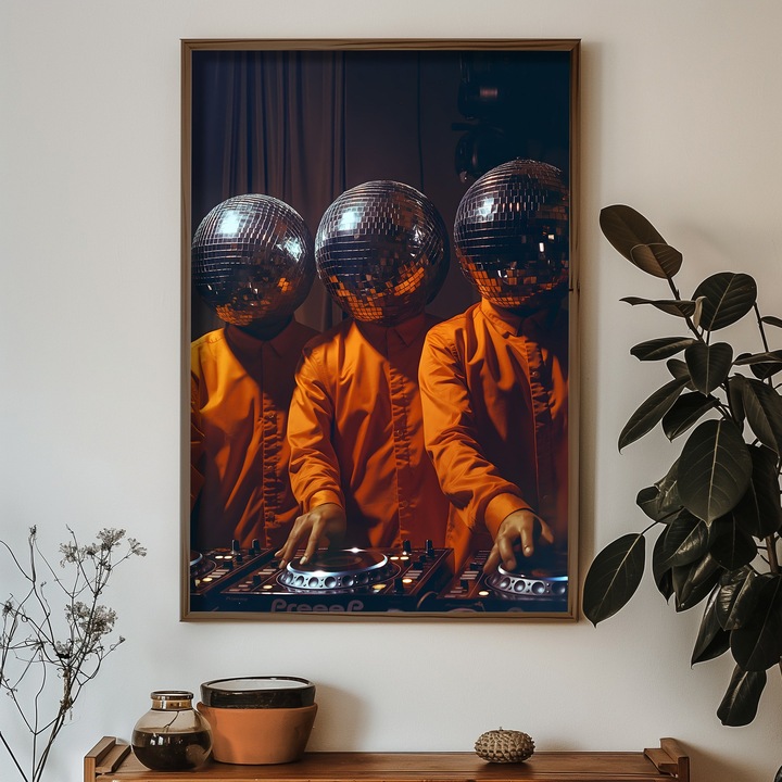 Keretezett díszfestmény, Wallity, 50x70x3,5cm, MDF, fenyőfa