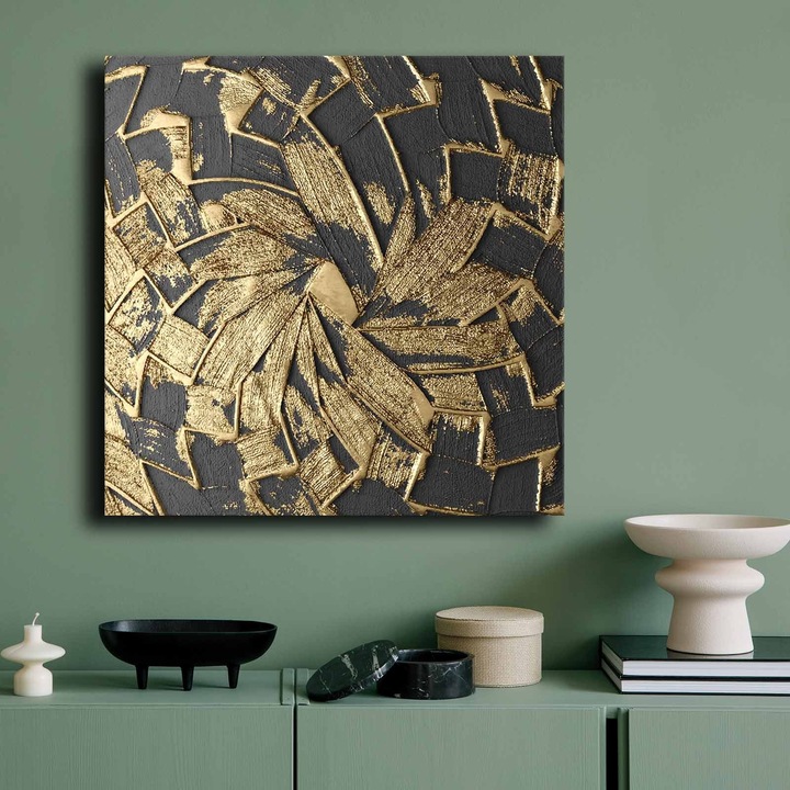 Dekoratív festmény, Wallity, 70x70cm, 100% vászon, fenyőfa keretben