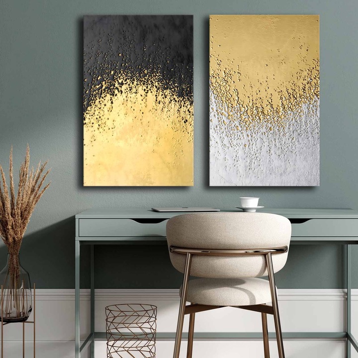 Tablouri decorative, Wallity, 2 piese, 100% canvas, 45x70cm, 95x70cm