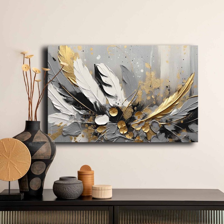 Dekoratív festmény, Wallity, 45x70cm, 100% vászon, fenyőfa keretben