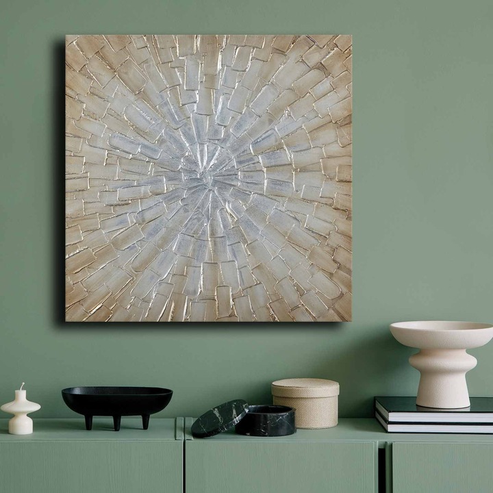 Dekoratív festmény, Wallity, 70x70cm, 100% vászon, fenyőfa keretben