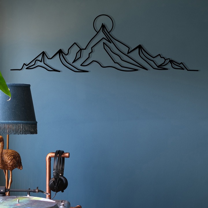 Dekoratív fém fali kiegészítő, Wallity 6228, 119,5x37cm