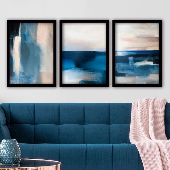 Dekoratív festmények kerettel (3 darabos készlet), Wallity, 35x45cm, 100% MDF