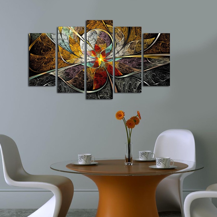 Dekoratív festmény, Wallity, 5 darabos készlet, 60x110cm, 100% mdf