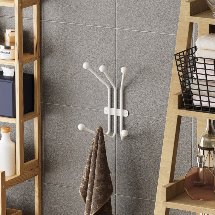 Fém fali akasztó, Wallity, 23x13x30cm, maximális teherbírás 10kg