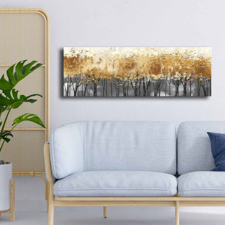 Dekoratív festmény, Wallity, 30x90cm, 100% vászon, fenyőfa