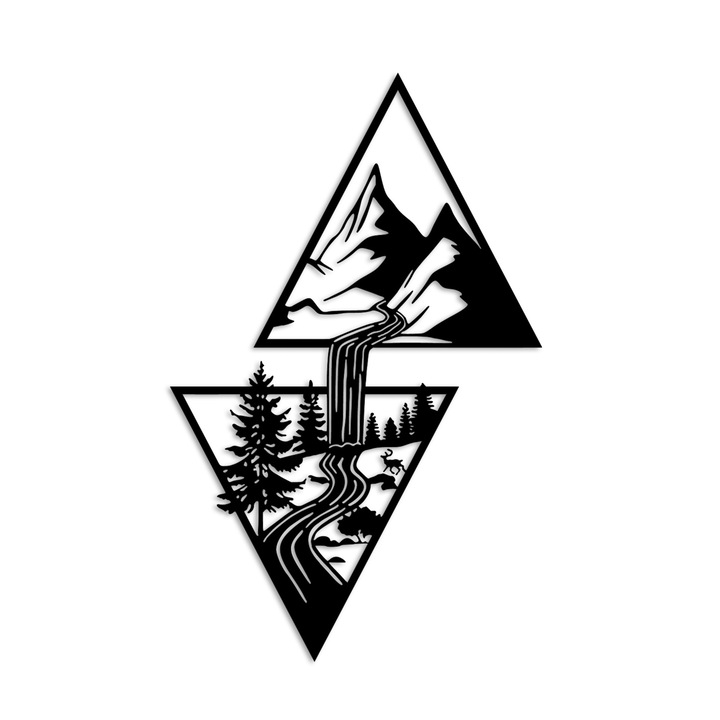 Декоративен стенен аксесоар, изработен от метал, Wallity, 80x50см, дебелина 1.5мм