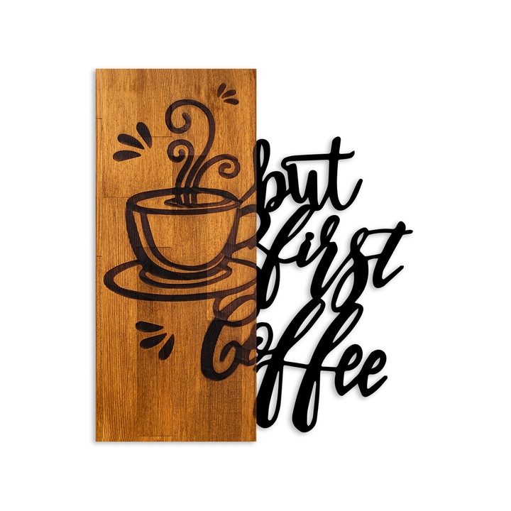 Dekoratív fali dekoráció, fa, Wallity, 50x58x3cm