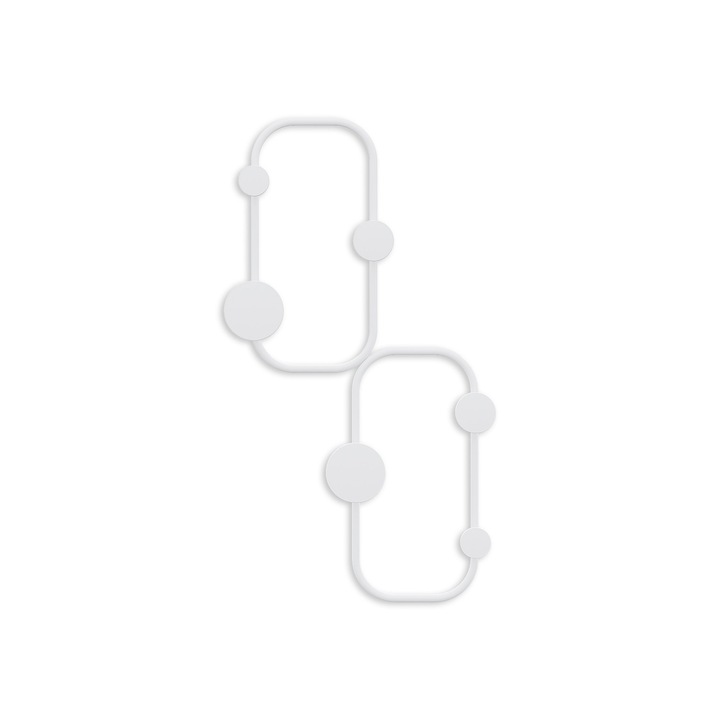 Cuier metalic de perete, Wallity, 26x5x48cm, capacitate maxima 10kg