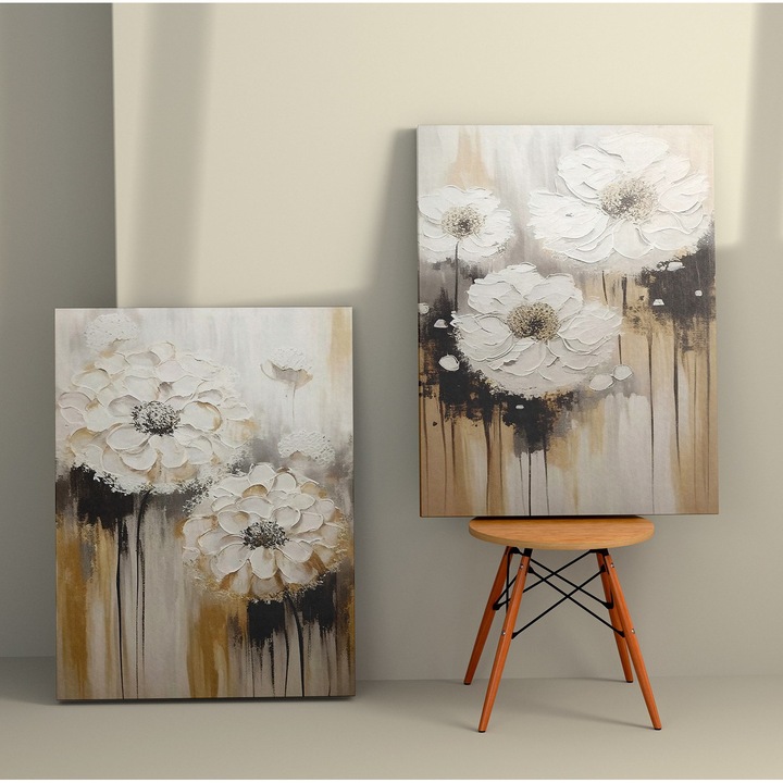 Dekoratív festmények vászonra (2 db-os készlet), Wallity, 50x70cm, fa