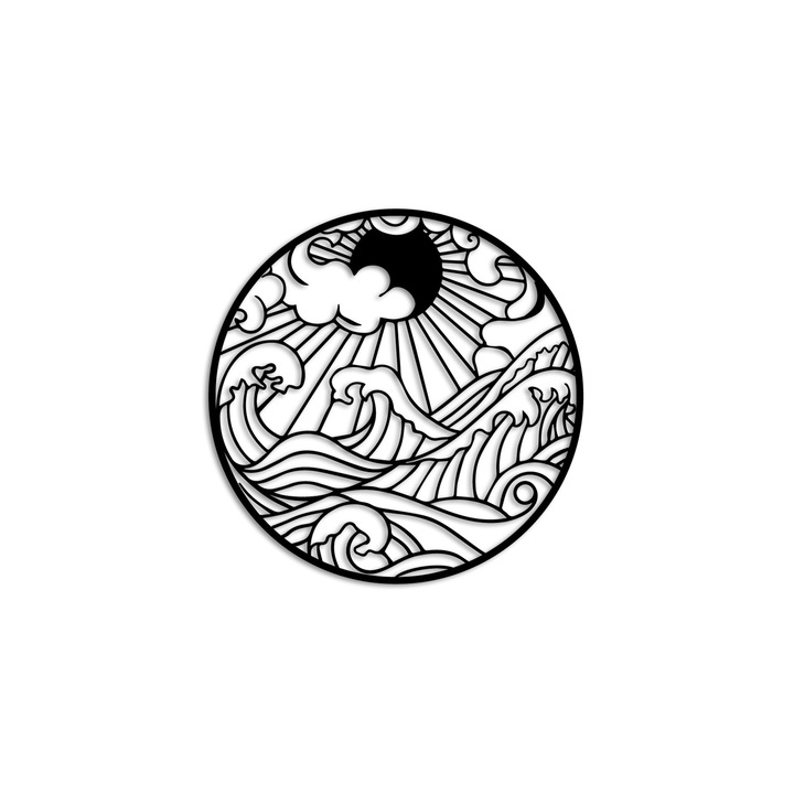 Dekoratív fali kiegészítő, fém, Wallity, 47x47cm, 1,5mm vastagság