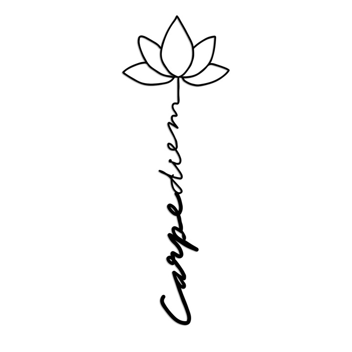 Декоративен стенен аксесоар, изработен от метал, Wallity, 21x60см