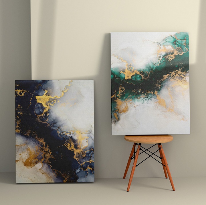 Dekoratív festmények vászonra (2 db-os készlet), Wallity, 50x70cm, fa