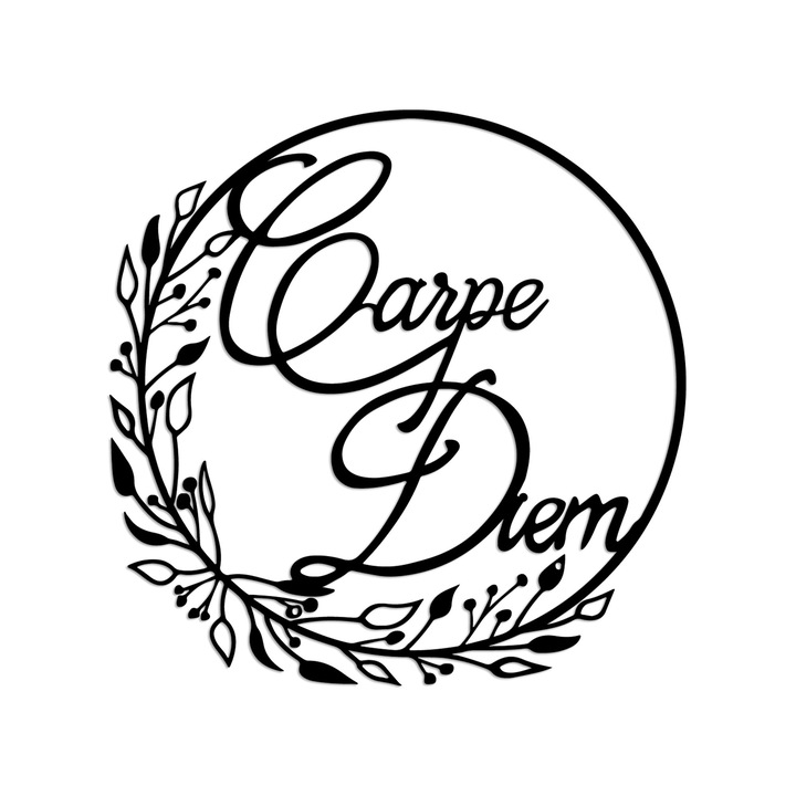 Dekoratív fali kiegészítő, fémből készült, Wallity, 56x56cm