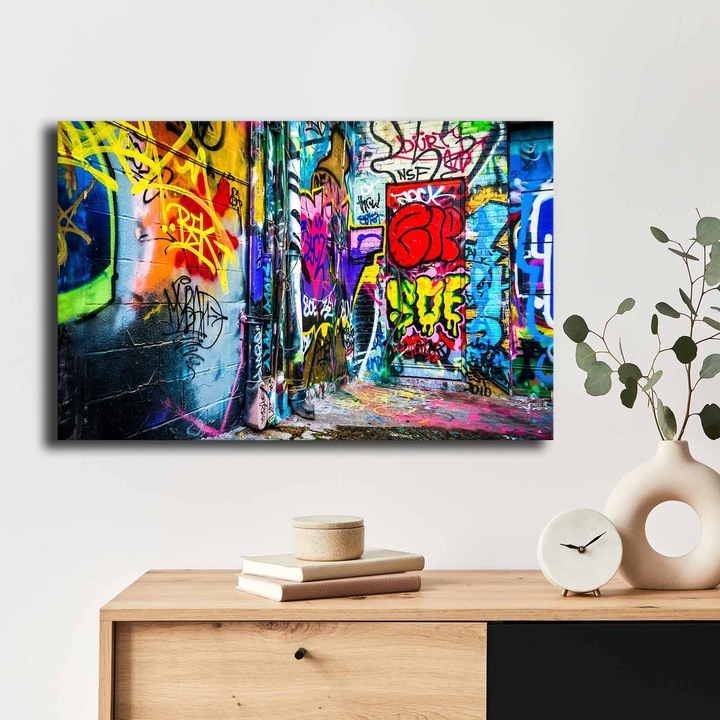 Dekoratív festmény, Wallity, 45x70cm, 100% vászon, 100% fa