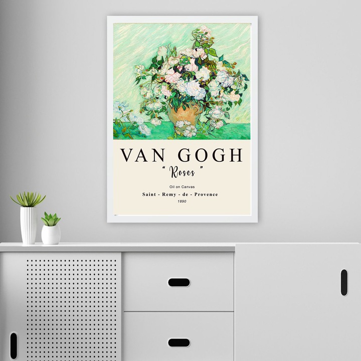 Dekoratív keretezett festmény, Wallity, 35x45cm, 100% fa, UV nyomat