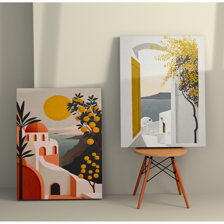 Dekoratív festmények, Wallity, vászonképek, 70x100cm, 2 darabos szett