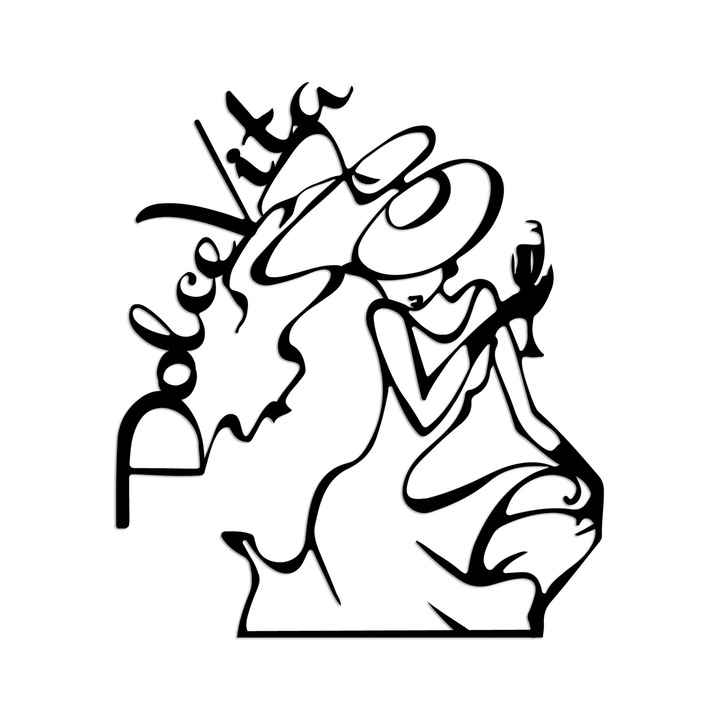 Dekoratív fali kiegészítő, fémből, Wallity, 50x56cm, 1,5mm vastagság