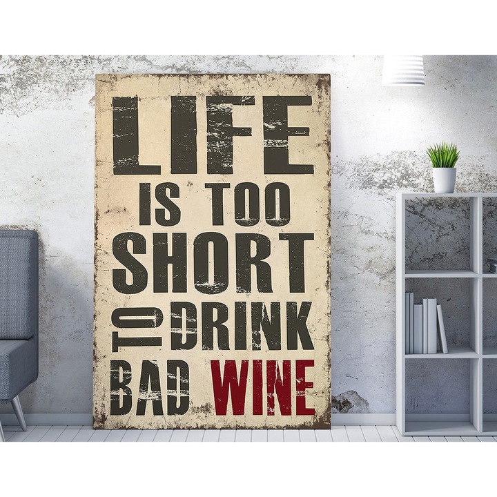 Dekoratív festmény, Wallity, 70x100cm, 50% poliészter/50% pamut, fa keretben