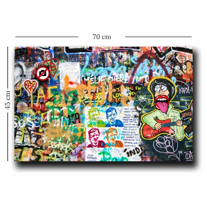 Dekoratív festmény, Wallity, 70x45 cm, vászon/fa