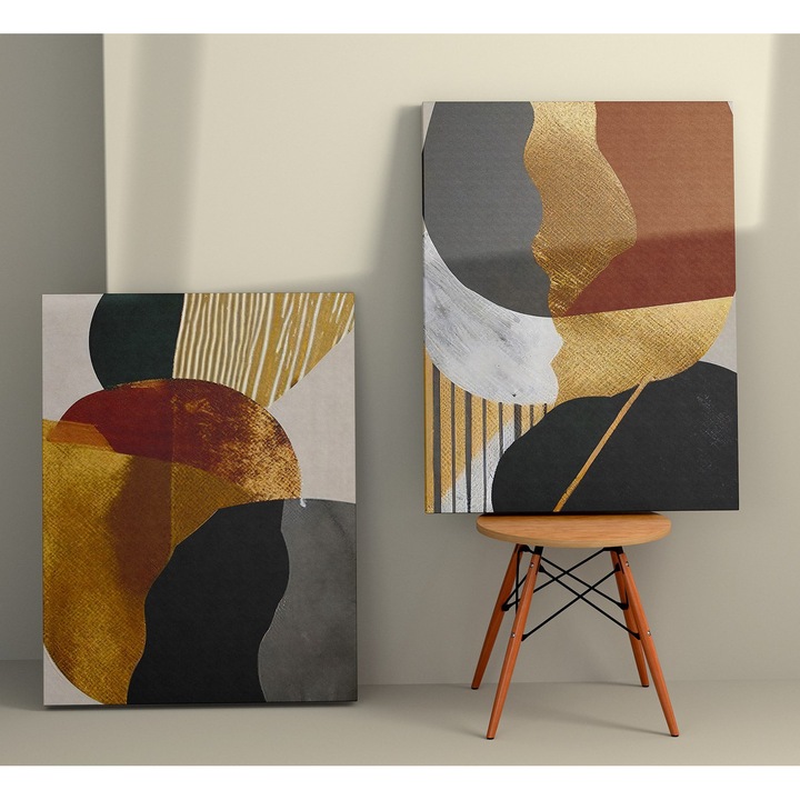 Dekoratív festmények vászonra (2 db-os készlet), Wallity, 50x70cm, fa