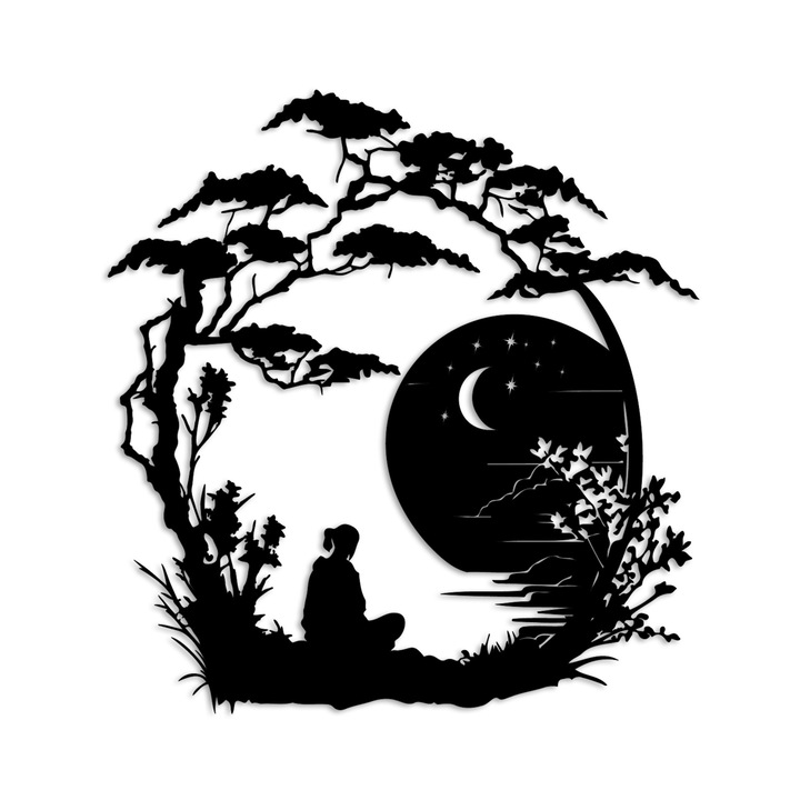 Dekoratív fali kiegészítő, fémből, Wallity, 63x60cm, 1,5mm vastagság