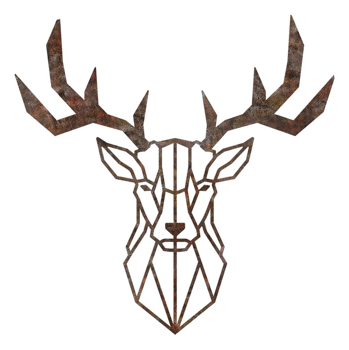 Dekoratív fali dekoráció, fémes, Wallity, 51x51cm, vastagság 1,5mm, kézzel festett