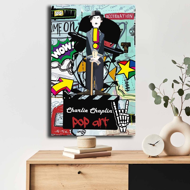 Dekoratív festmény, Wallity, 45x70cm, 100% vászon, 100% fa