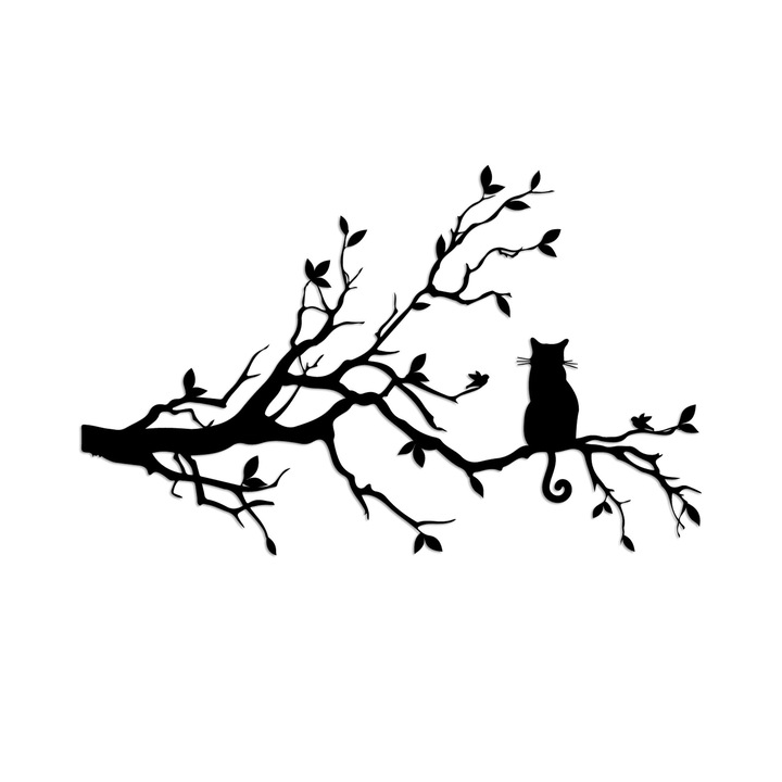 Dekoratív fali kiegészítő, fémből, Wallity, 80x50cm