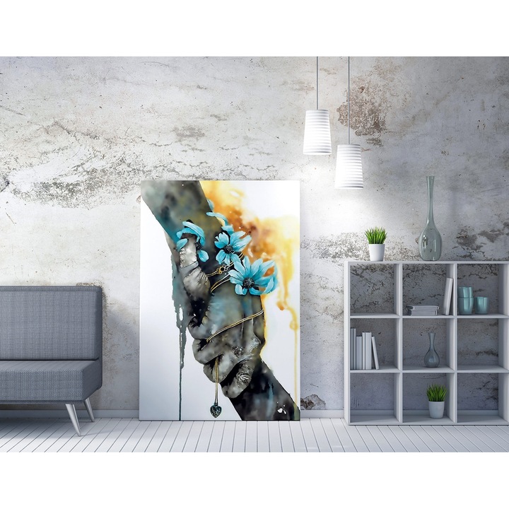 Dekoratív festmény, Wallity, 70x100cm, 50% pamut/50% poliészter, fa keret 2x3cm